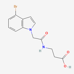 molecular formula C13H13BrN2O3 B10989648 N-[(4-bromo-1H-indol-1-yl)acetyl]-beta-alanine 