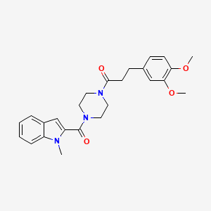 3-(3,4-dimethoxyphenyl)-1-{4-[(1-methyl-1H-indol-2-yl)carbonyl]piperazin-1-yl}propan-1-one