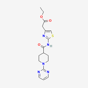 Ethyl [2-({[1-(pyrimidin-2-yl)piperidin-4-yl]carbonyl}amino)-1,3-thiazol-4-yl]acetate