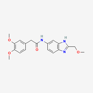 2-(3,4-dimethoxyphenyl)-N-[2-(methoxymethyl)-1H-benzimidazol-5-yl]acetamide