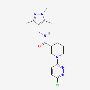 1-(6-chloropyridazin-3-yl)-N-[(1,3,5-trimethyl-1H-pyrazol-4-yl)methyl]piperidine-3-carboxamide