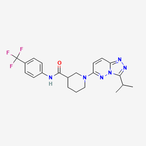 1-[3-(propan-2-yl)[1,2,4]triazolo[4,3-b]pyridazin-6-yl]-N-[4-(trifluoromethyl)phenyl]piperidine-3-carboxamide