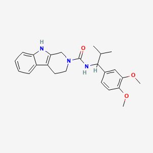 molecular formula C24H29N3O3 B10989673 N-[1-(3,4-dimethoxyphenyl)-2-methylpropyl]-1,3,4,9-tetrahydro-2H-beta-carboline-2-carboxamide 