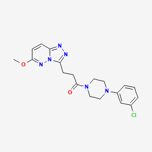 1-[4-(3-Chlorophenyl)piperazin-1-yl]-3-(6-methoxy[1,2,4]triazolo[4,3-b]pyridazin-3-yl)propan-1-one