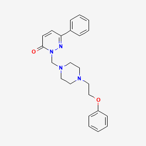 molecular formula C23H26N4O2 B10989687 2-{[4-(2-phenoxyethyl)piperazin-1-yl]methyl}-6-phenylpyridazin-3(2H)-one 