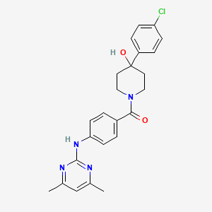 (4-(4-Chlorophenyl)-4-hydroxypiperidin-1-yl)(4-((4,6-dimethylpyrimidin-2-yl)amino)phenyl)methanone