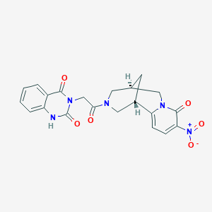 (1S,5R)-3-[(2-hydroxy-4-oxoquinazolin-3(4H)-yl)acetyl]-9-nitro-1,2,3,4,5,6-hexahydro-8H-1,5-methanopyrido[1,2-a][1,5]diazocin-8-one