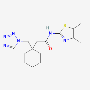 N-[(2Z)-4,5-dimethyl-1,3-thiazol-2(3H)-ylidene]-2-[1-(1H-tetrazol-1-ylmethyl)cyclohexyl]acetamide