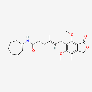 (4E)-N-cycloheptyl-6-(4,6-dimethoxy-7-methyl-3-oxo-1,3-dihydro-2-benzofuran-5-yl)-4-methylhex-4-enamide