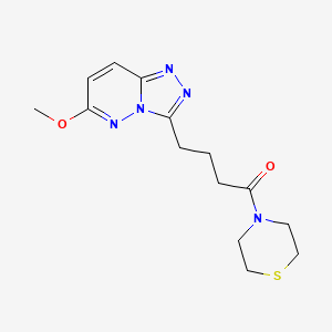 4-(6-Methoxy[1,2,4]triazolo[4,3-b]pyridazin-3-yl)-1-(thiomorpholin-4-yl)butan-1-one