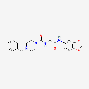 N-[2-(1,3-benzodioxol-5-ylamino)-2-oxoethyl]-4-benzylpiperazine-1-carboxamide