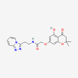 N-(2-([1,2,4]triazolo[4,3-a]pyridin-3-yl)ethyl)-2-((5-hydroxy-2,2-dimethyl-4-oxochroman-7-yl)oxy)acetamide