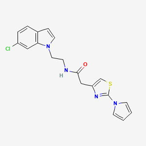 molecular formula C19H17ClN4OS B10989820 N-[2-(6-chloro-1H-indol-1-yl)ethyl]-2-[2-(1H-pyrrol-1-yl)-1,3-thiazol-4-yl]acetamide 