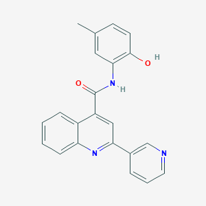 N-(2-hydroxy-5-methylphenyl)-2-(pyridin-3-yl)quinoline-4-carboxamide