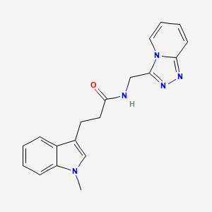 molecular formula C19H19N5O B10989824 3-(1-methyl-1H-indol-3-yl)-N-([1,2,4]triazolo[4,3-a]pyridin-3-ylmethyl)propanamide 