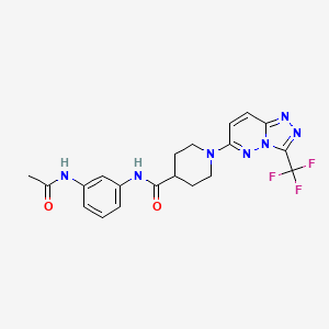 N-(3-acetamidophenyl)-1-[3-(trifluoromethyl)-[1,2,4]triazolo[4,3-b]pyridazin-6-yl]piperidine-4-carboxamide