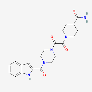 1-{[4-(1H-indole-2-carbonyl)piperazin-1-yl](oxo)acetyl}piperidine-4-carboxamide