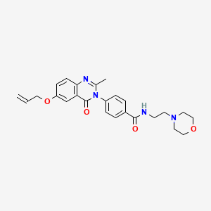 4-[2-methyl-4-oxo-6-(prop-2-en-1-yloxy)quinazolin-3(4H)-yl]-N-[2-(morpholin-4-yl)ethyl]benzamide