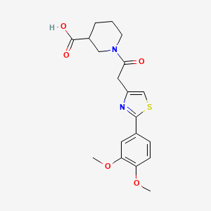 1-{[2-(3,4-Dimethoxyphenyl)-1,3-thiazol-4-yl]acetyl}piperidine-3-carboxylic acid