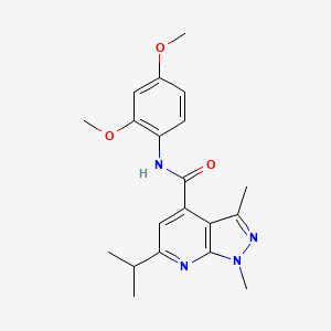 N-(2,4-dimethoxyphenyl)-1,3-dimethyl-6-(propan-2-yl)-1H-pyrazolo[3,4-b]pyridine-4-carboxamide