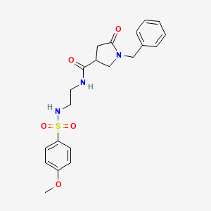 1-benzyl-N-(2-{[(4-methoxyphenyl)sulfonyl]amino}ethyl)-5-oxopyrrolidine-3-carboxamide