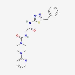 N-(2-{[(2Z)-5-benzyl-1,3,4-thiadiazol-2(3H)-ylidene]amino}-2-oxoethyl)-4-(pyridin-2-yl)piperazine-1-carboxamide