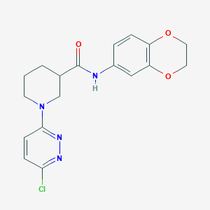 molecular formula C18H19ClN4O3 B10989882 1-(6-chloropyridazin-3-yl)-N-(2,3-dihydro-1,4-benzodioxin-6-yl)piperidine-3-carboxamide 