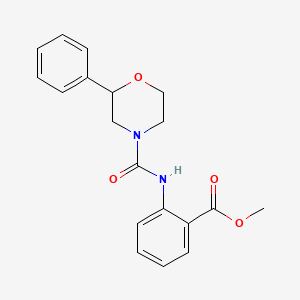 molecular formula C19H20N2O4 B10989895 Methyl 2-{[(2-phenylmorpholin-4-yl)carbonyl]amino}benzoate 