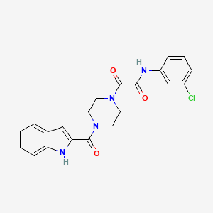 molecular formula C21H19ClN4O3 B10989905 N-(3-chlorophenyl)-2-[4-(1H-indol-2-ylcarbonyl)piperazin-1-yl]-2-oxoacetamide 