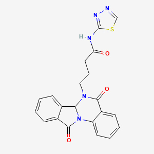 4-(5,11-dioxo-6a,11-dihydroisoindolo[2,1-a]quinazolin-6(5H)-yl)-N-(1,3,4-thiadiazol-2-yl)butanamide