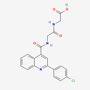 molecular formula C20H16ClN3O4 B10989924 N-{[2-(4-chlorophenyl)quinolin-4-yl]carbonyl}glycylglycine 