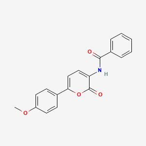 molecular formula C19H15NO4 B10989929 N-[6-(4-methoxyphenyl)-2-oxo-2H-pyran-3-yl]benzamide 