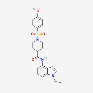 1-[(4-methoxyphenyl)sulfonyl]-N-[1-(propan-2-yl)-1H-indol-4-yl]piperidine-4-carboxamide