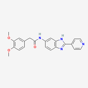 molecular formula C22H20N4O3 B10989938 2-(3,4-dimethoxyphenyl)-N-[2-(pyridin-4-yl)-1H-benzimidazol-6-yl]acetamide 