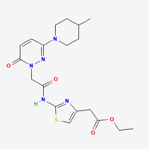 molecular formula C19H25N5O4S B10989940 ethyl [2-({[3-(4-methylpiperidin-1-yl)-6-oxopyridazin-1(6H)-yl]acetyl}amino)-1,3-thiazol-4-yl]acetate 