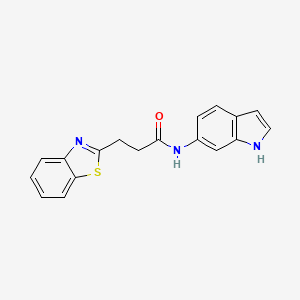 molecular formula C18H15N3OS B10989950 3-(1,3-benzothiazol-2-yl)-N-(1H-indol-6-yl)propanamide 