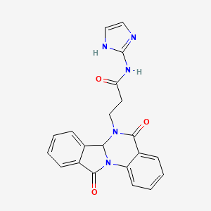 3-(5,11-dioxo-6a,11-dihydroisoindolo[2,1-a]quinazolin-6(5H)-yl)-N-(1H-imidazol-2-yl)propanamide