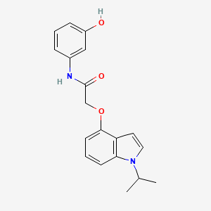 molecular formula C19H20N2O3 B10989960 N-(3-hydroxyphenyl)-2-{[1-(propan-2-yl)-1H-indol-4-yl]oxy}acetamide 