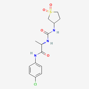 N-(4-chlorophenyl)-N~2~-[(1,1-dioxidotetrahydrothiophen-3-yl)carbamoyl]-L-alaninamide