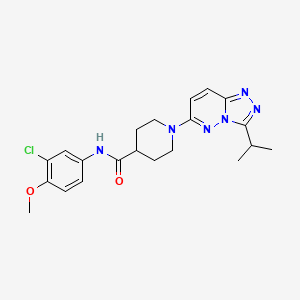 molecular formula C21H25ClN6O2 B10989978 N-(3-chloro-4-methoxyphenyl)-1-[3-(propan-2-yl)[1,2,4]triazolo[4,3-b]pyridazin-6-yl]piperidine-4-carboxamide 