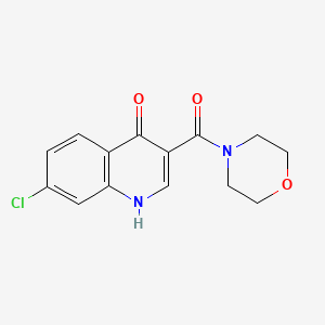 molecular formula C14H13ClN2O3 B10989987 7-chloro-3-(morpholin-4-ylcarbonyl)quinolin-4(1H)-one 