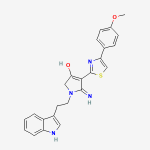 5-imino-1-[2-(1H-indol-3-yl)ethyl]-4-[4-(4-methoxyphenyl)-1,3-thiazol-2-yl]-2,5-dihydro-1H-pyrrol-3-ol