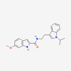 molecular formula C23H25N3O2 B10989990 N-[2-(1-Isopropyl-1H-indol-3-YL)ethyl]-6-methoxy-1H-indole-2-carboxamide 