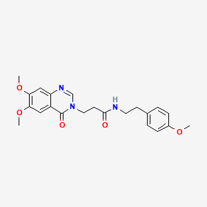 3-(6,7-dimethoxy-4-oxoquinazolin-3(4H)-yl)-N-[2-(4-methoxyphenyl)ethyl]propanamide