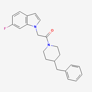 molecular formula C22H23FN2O B10990018 1-(4-benzylpiperidin-1-yl)-2-(6-fluoro-1H-indol-1-yl)ethanone 