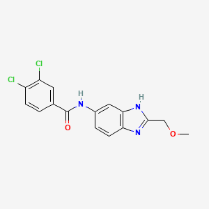 3,4-dichloro-N-[2-(methoxymethyl)-1H-benzimidazol-5-yl]benzamide