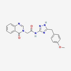 N-[3-(4-methoxybenzyl)-1H-1,2,4-triazol-5-yl]-2-(4-oxoquinazolin-3(4H)-yl)acetamide