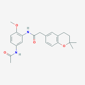 N-[5-(acetylamino)-2-methoxyphenyl]-2-(2,2-dimethyl-3,4-dihydro-2H-chromen-6-yl)acetamide