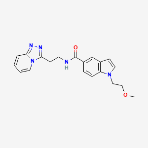 molecular formula C20H21N5O2 B10990063 1-(2-methoxyethyl)-N-[2-([1,2,4]triazolo[4,3-a]pyridin-3-yl)ethyl]-1H-indole-5-carboxamide 