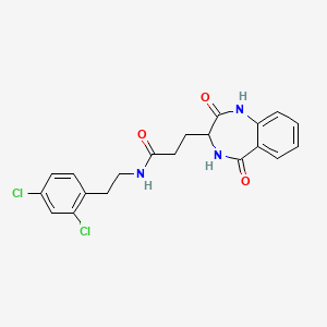 N-[2-(2,4-dichlorophenyl)ethyl]-3-(2-hydroxy-5-oxo-4,5-dihydro-3H-1,4-benzodiazepin-3-yl)propanamide